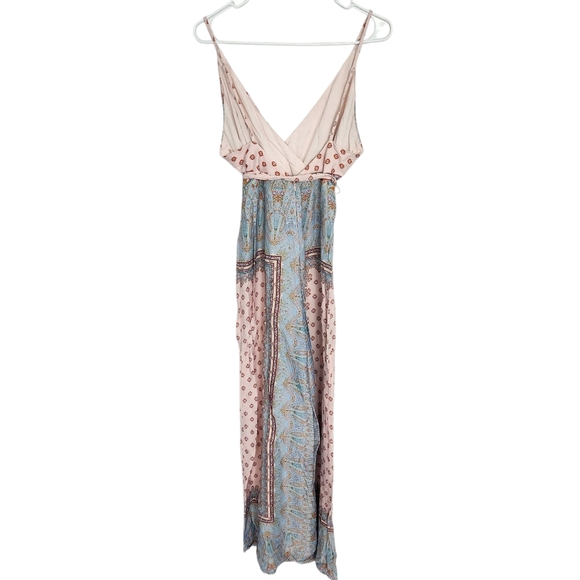 Free People Boho Wide Leg Jumpsuit 4 Retro Cottage Farmhouse Vacation Summer - Picture 2 of 8